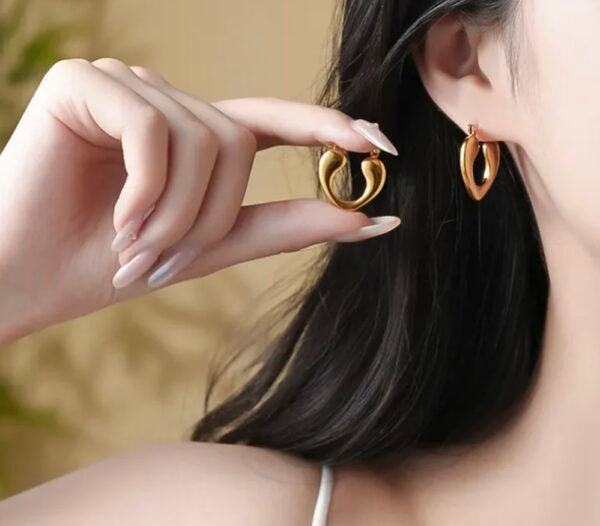 HEART-SHAPED EARRINGS 18K GOLD-PLATED EARRINGS